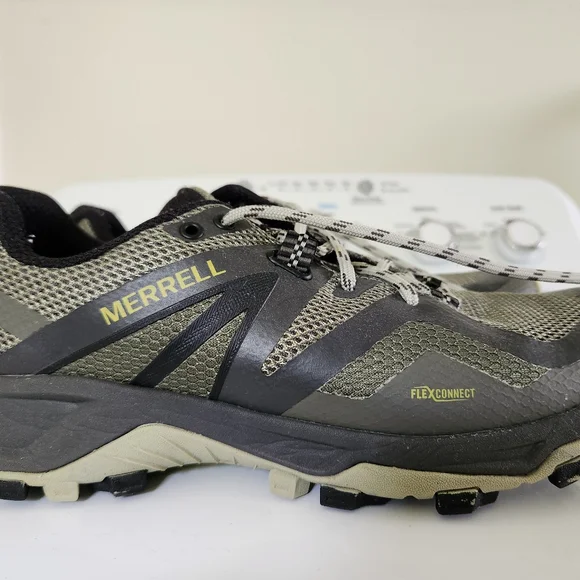 Merrell Men's MQM Flex2 Dark Gray/Green/Black Hiking Shoes - Picture 6 of 7